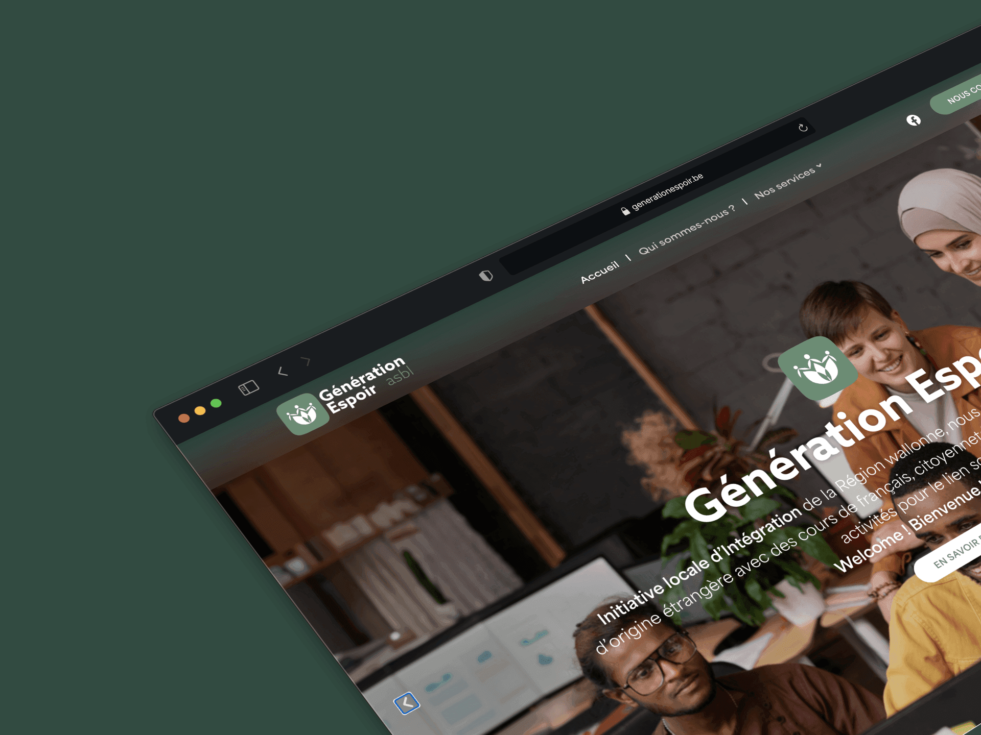 Site web Génération Espoir